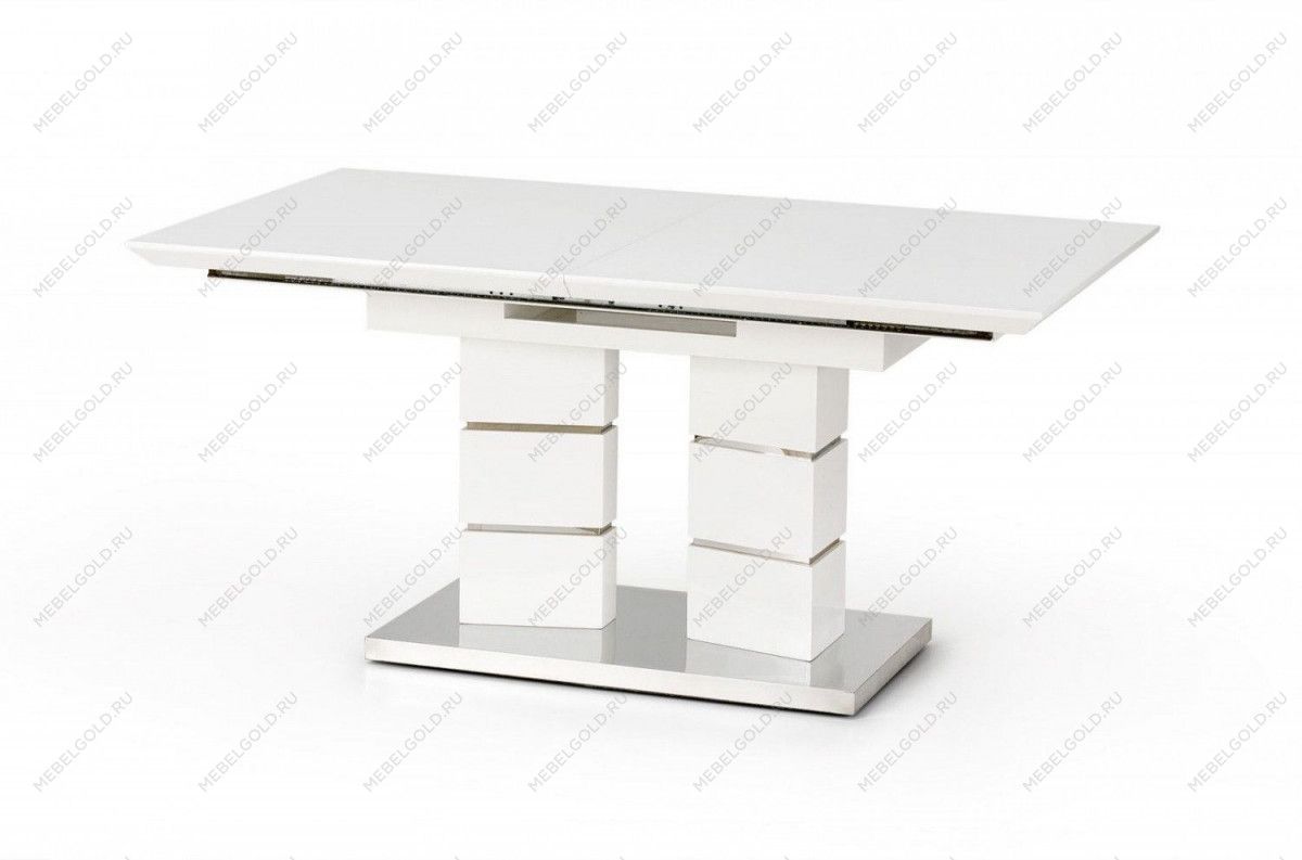столы кухонные раздвижные белые глянцевые